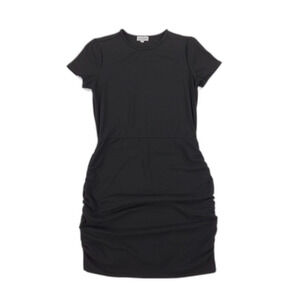 NWT Superdown Darlah Ruched Mini Dress Black Clean Girl 90s Y2k Minimal Airplane